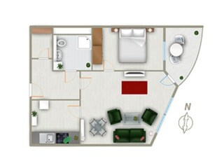 Der Grundriss der Wohnung