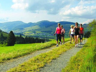 Nordic Walking mit Blick auf das Bernauer Hochtal