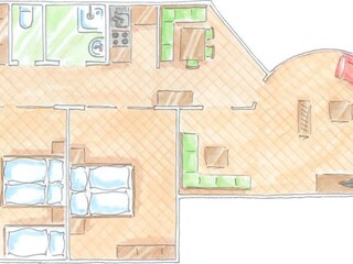 Appartement Bichlbach Grondplan 33