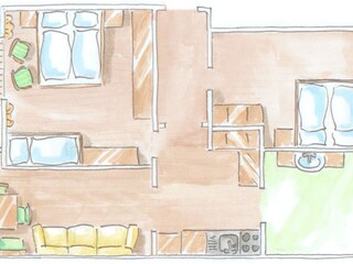 Appartement Bichlbach Grondplan 34