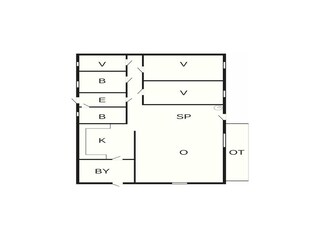 Vakantiehuis Gedser Grondplan 32