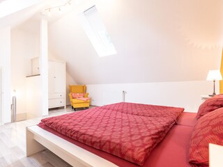 Schlafzimmer im Spitzboden