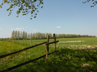 Umgeben von Wiesen und Feldern