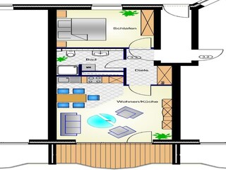 Appartement Büsum Plan d'étage 15