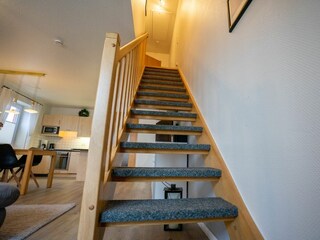Treppe in das Obergeschoss