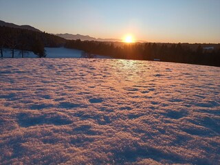 Blick Richtung Herzogstand, Karwendel und Zugspitze