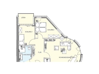 Ferienwohnung Duhnen Grundriss 42