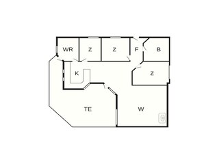 Vakantiehuis Karrebæksminde Grondplan 4