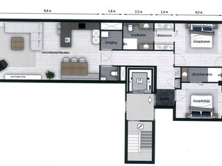 Appartamento per vacanze Cadzand-Bad Pianta del piano 18