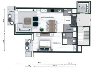 Appartamento per vacanze Cadzand-Bad Pianta del piano 23