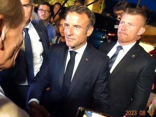 Immer in Bormes: Macron