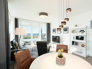 Wohnbereich mit tollem Blick auf die Ostsee