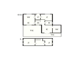 Vakantiehuis Vester Husby Grondplan 48