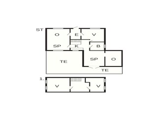 Vakantiehuis Vester Husby Grondplan 49