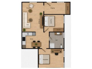 Appartamento per vacanze Borkum Pianta del piano 22