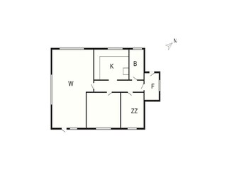 Vakantiehuis Frøstrup Grondplan 8