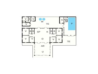 Casa de vacaciones Læsø Plano de planta 45