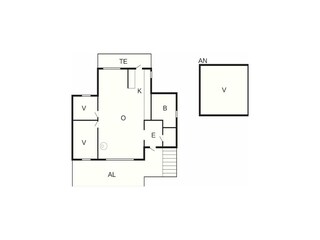 Vakantiehuis Vättersö Grondplan 45