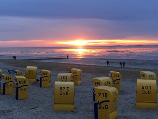 Strandkörbe in Duhnen am Strand