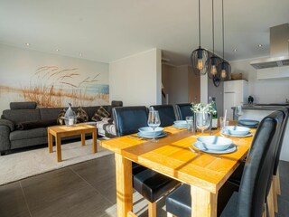 Essbereich im Wohnzimmer