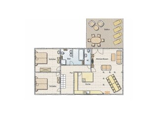 Vakantiehuis Seewald Grondplan 23