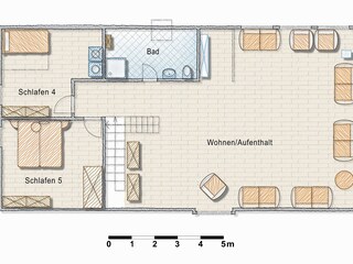 Vakantiehuis Seewald Grondplan 23