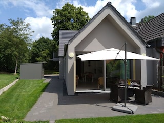 Gartenhäuschen Rückansicht