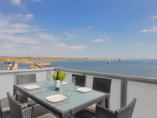 Balkon mit Ausblick auf die Ostsee
