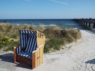 Ein kostenloser Strandkorb am Strand gehört zur Wohnung