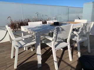 Essbereich auf der Terrasse