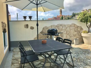 Sitzplatz mit Gasgrill