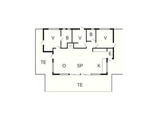 Vakantiehuis Bratten Strand Grondplan 38