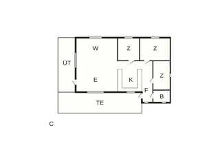 Vakantiehuis Marielyst Grondplan 50