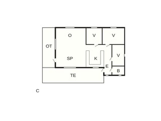 Casa de vacaciones Marielyst Plano de planta 53