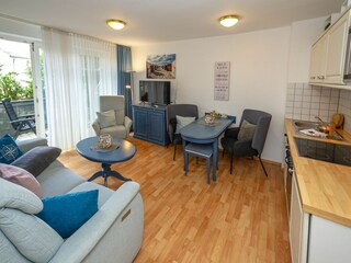 Wohnzimmer mit Küchenzeile