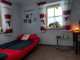 Schlafcouch mit Büro im Erdgeschoss