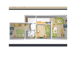 Vakantieappartement Prags Grondplan 12