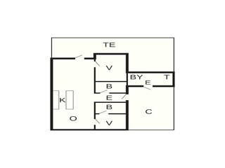 Vakantiehuis Gilleleje Grondplan 40