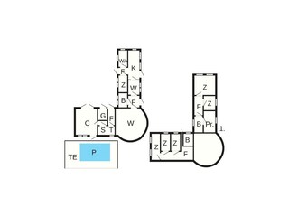 Vakantiehuis Ullerslev Grondplan 44