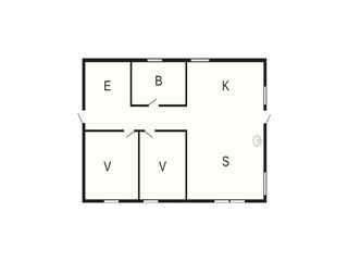 Vakantiehuis Nørlev Strand Grondplan 2