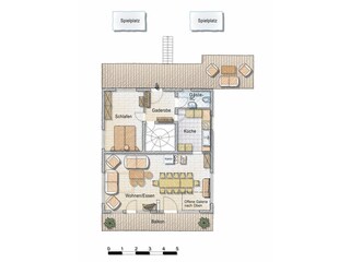Vakantiehuis Enzklösterle Grondplan 21