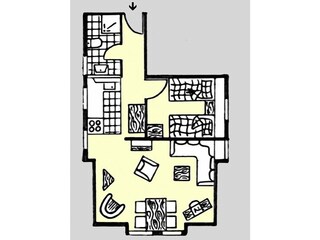 Appartement Rantum Grondplan 7