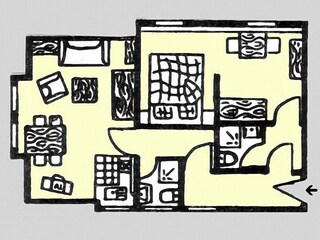 Appartement Rantum Grondplan 7