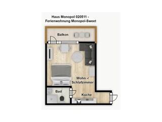 Vakantieappartement Wangerooge Grondplan 13