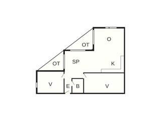 Vakantiehuis Jægerspris Grondplan 2