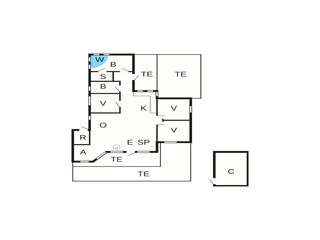 Vakantiehuis Lohals Grondplan 56