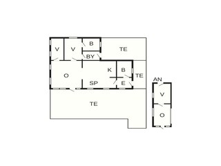 Vakantiehuis Kelstrup Strand Grondplan 27