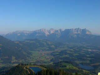 Blick vom Hahnenkamm auf den Wilden Kaiser