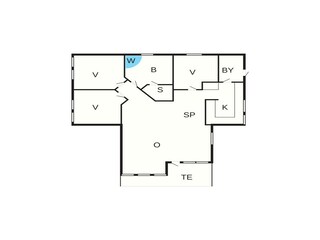 Vakantiehuis Bjerge Strand Grondplan 7