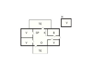 Vakantiehuis Allinge Grondplan 13